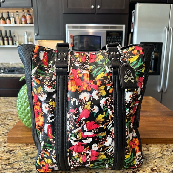 ASH Women's Floral Tote Bag - Black and Multicolor - Picture 6 of 6